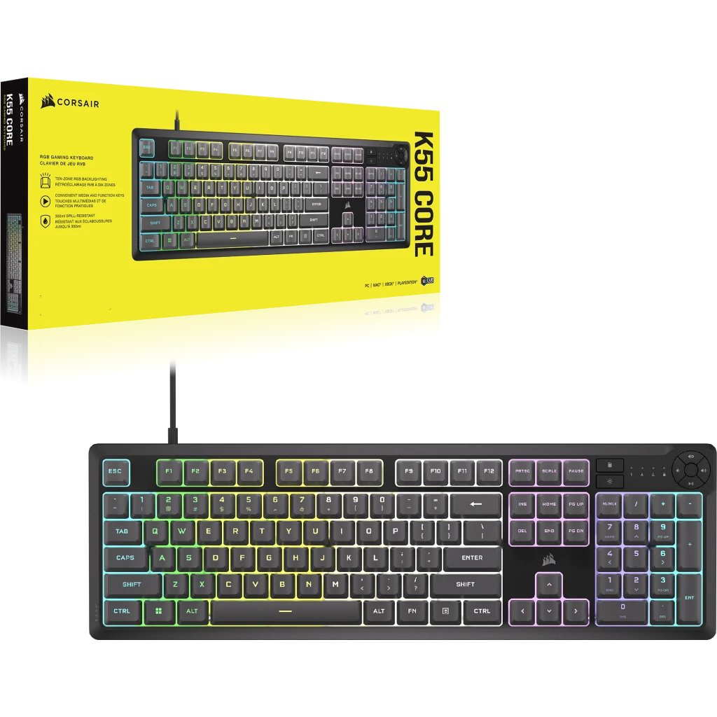 Teclado K55 Core Rgb Gris