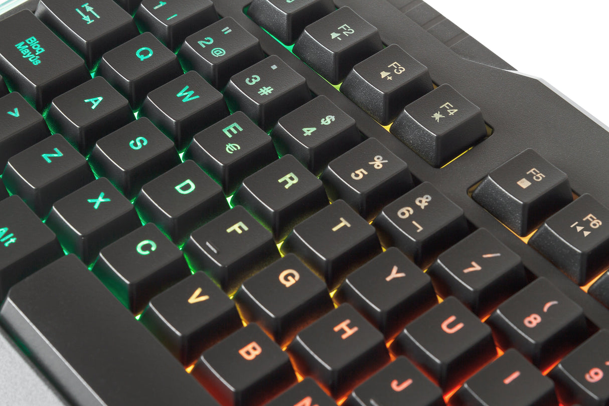 Mars Gaming Mcprgb2 Combo Gaming - Teclado Rgb Rainbow - Raton 4000dpi Rgb Flow - Auriculares Rgb Flow - Alfombrilla