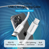 Vention Usb 2.0 Usb-C To Lightncabl Ing M-M 3a Cable 1m White
