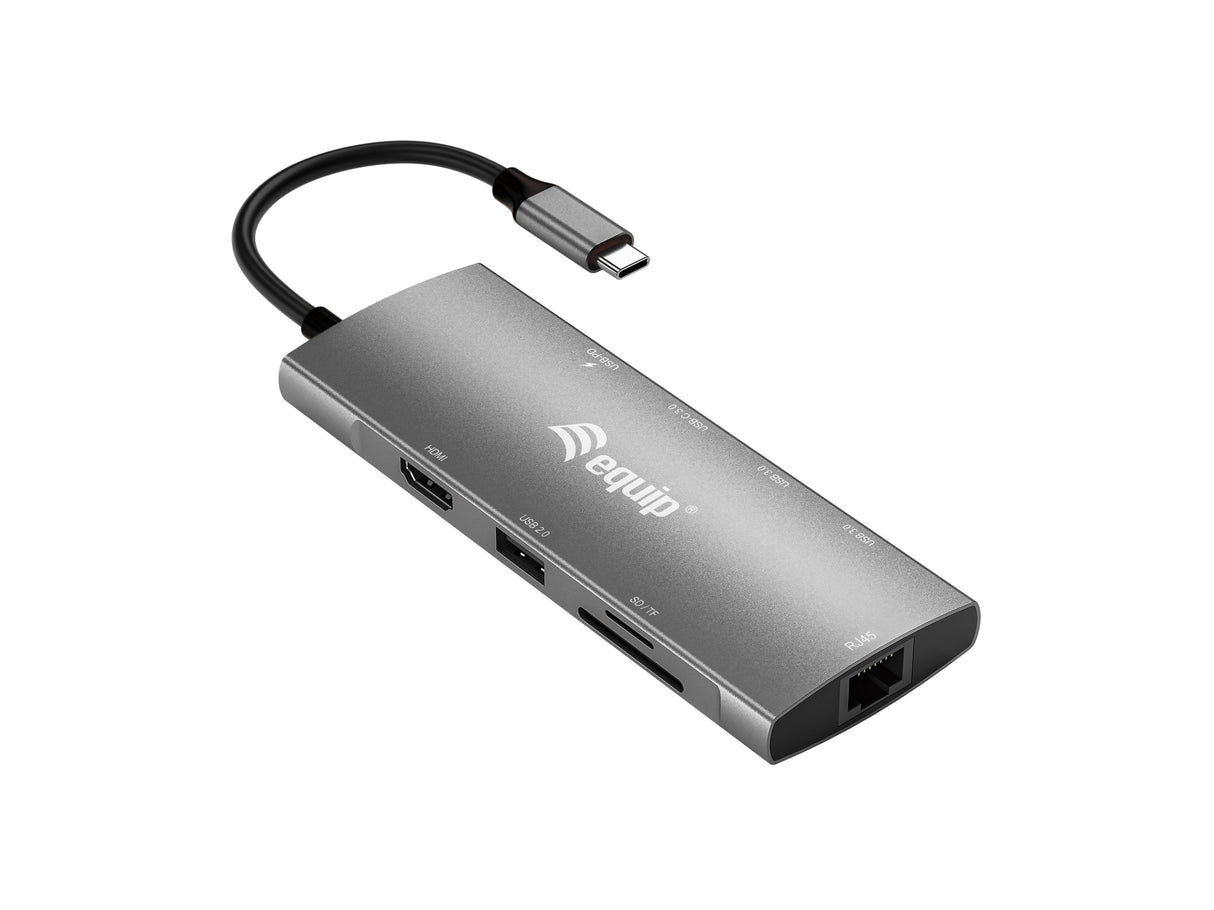 Equip Dock Usb-C->Hdmi, Gigabit Lan, Usb3.0, 100wpd, Sd Tf 0,25m