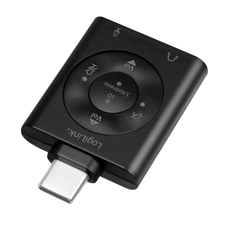 Logilink Adaptador Audio 1xusb-C -> 2x3,5mm/F, Virt.7.1,0.15m