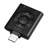 Logilink Adaptador Audio 1xusb-C -> 2x3,5mm/F, Virt.7.1,0.15m
