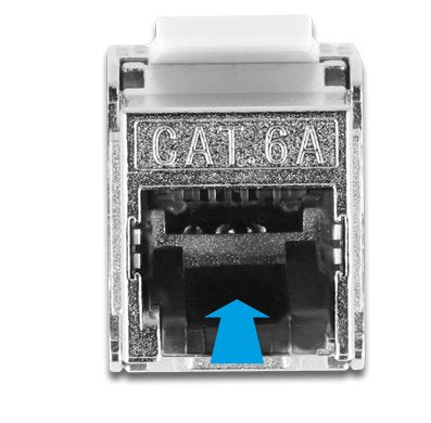 Delock Cable Rj45 Macho A Keystone Moduloo Rj45 Hembra Cat.6a 50 Cm Negro