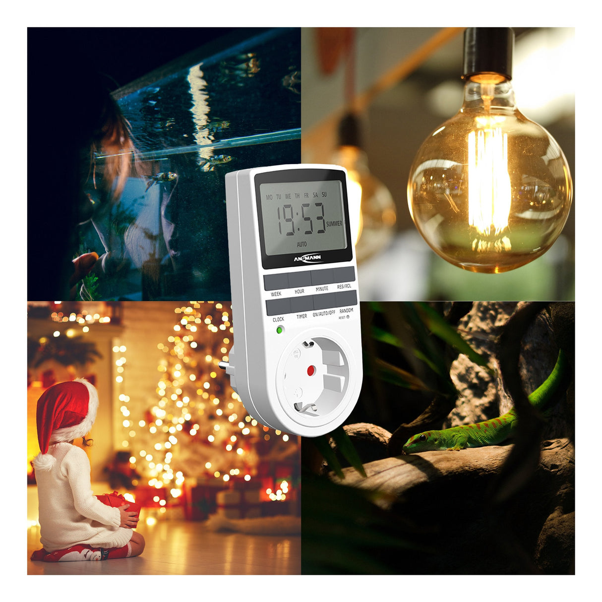 Temporizador Semanal Ansmann Aes4 Blanco 1260-0006