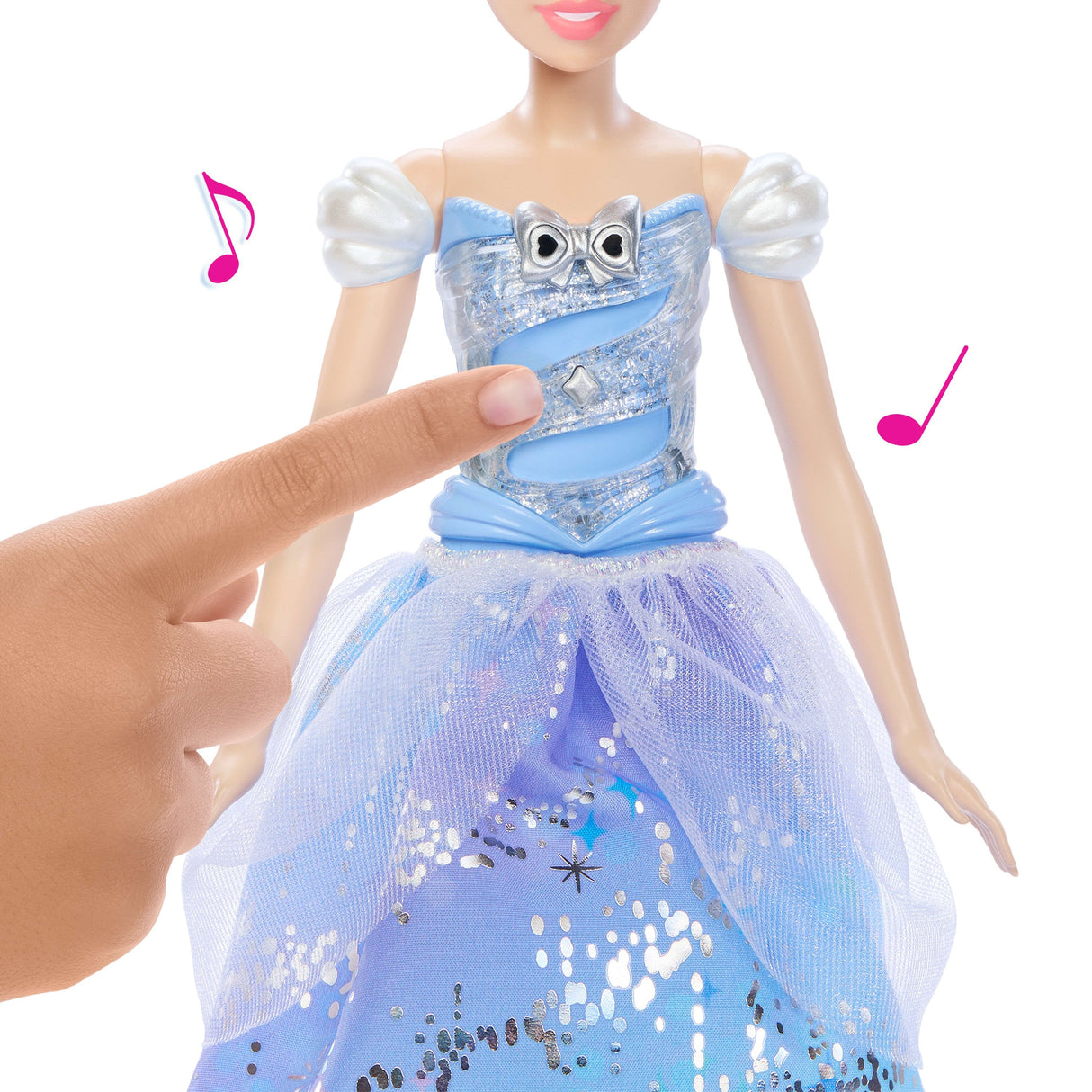 Mattel Disney Prinzessin Cinderella-Modepuppe Im Bezaubernden Ballkleid (Mit Licht Und Geräuschen) Jbf94