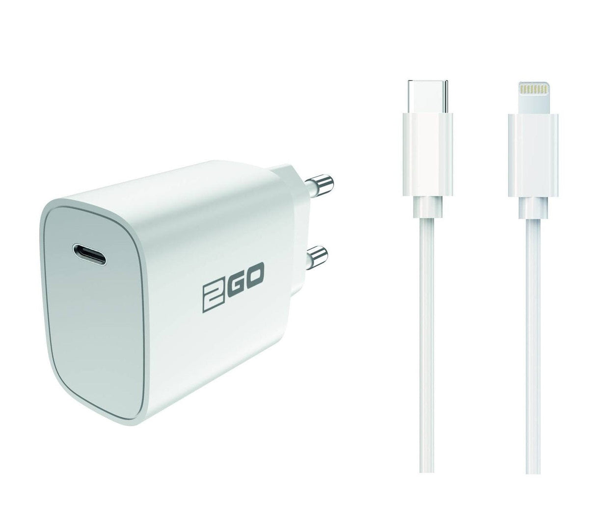 Cargador 2go Netz-Ladeset Power Delivery Blanco Lightning 1x Usb Type C
