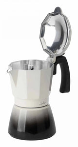 Jata Italian Coffee Maker Bistrea Induction Aluminium Body 3cups White-Black Hcaf2403
