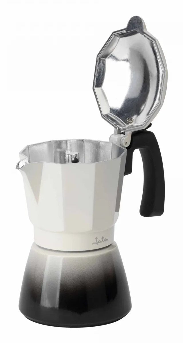 Jata Italian Coffee Maker Bistrea Induction Aluminium Body 6cups White-Black Hcaf2406