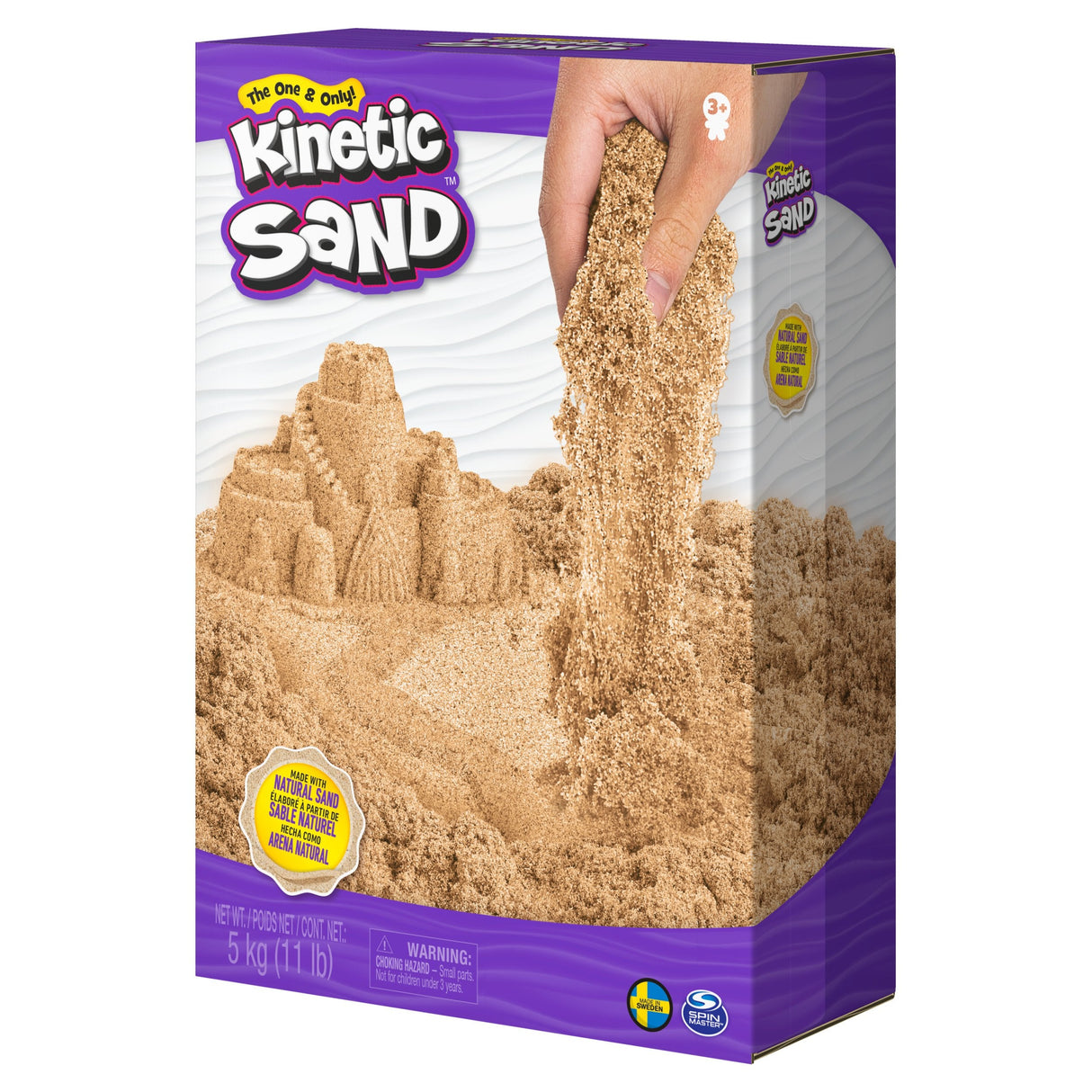 Spin Master Kinetic Sand - Marrón Natural, Arena Para Jugar 5 Kilogramos De Arena 6060996