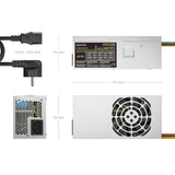 EAN 8435739905128 - AISENS ASPC-500TFX-PSE unidad de fuente de alimentación 20+4 pin ATX imagen 3