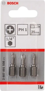 Bosch 2 607 001 508 Punta De Destornillador 3 Pieza(S)