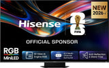 164,0cm 65" (3840x2160) Hisense 65ur9ds Smart Tv 4k Rgb Miniled 6ms 170hz Hdmi Usb-C Lan Hdr Vesa Wifi Bluetooth Black Grey