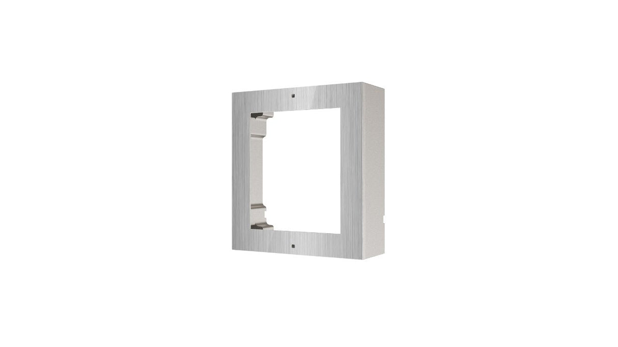 Caja De Registro En Superficie Para 1 Módulo De Videoportero Hikvision Acabado En Acero Inoxidable