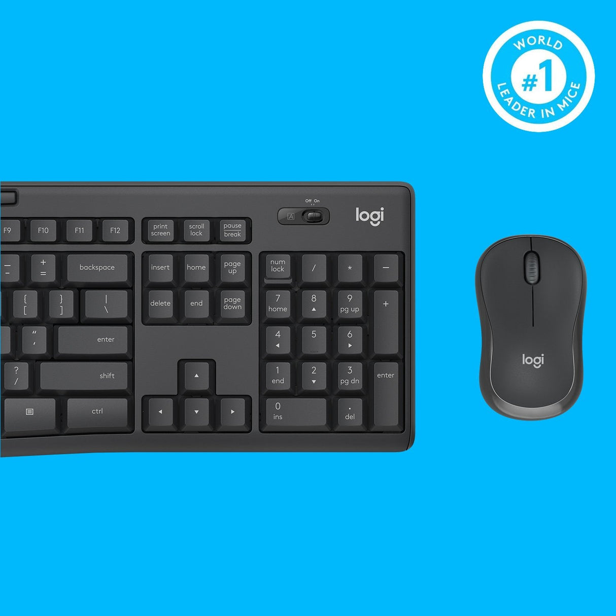 Teclado Ingles + Ratón Logitech Mk295 Usb Qwerty Internacional Ee.Uu. Grafito