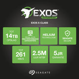 Hd Seagate 3,5" 12tb Sata Exos X12 7200rpm 256mb 512e Heliu