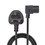 1m Uk 3 Pin To Right Angled  Iec C13