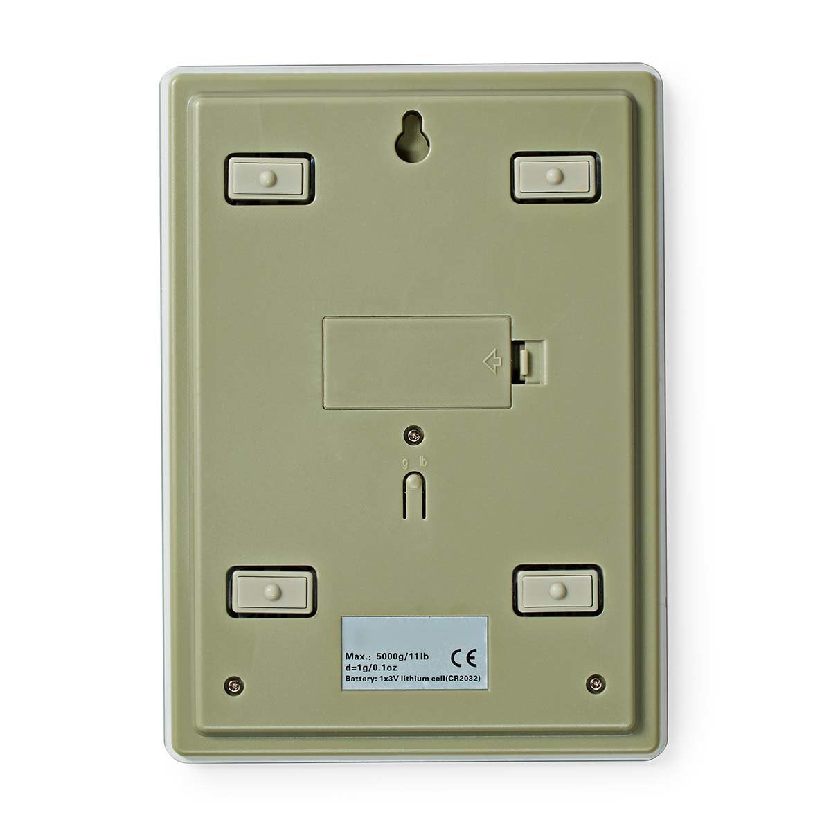 Nedis Bascula De Cocina  Digital  Cristal 3mm / Plastico   Blanco