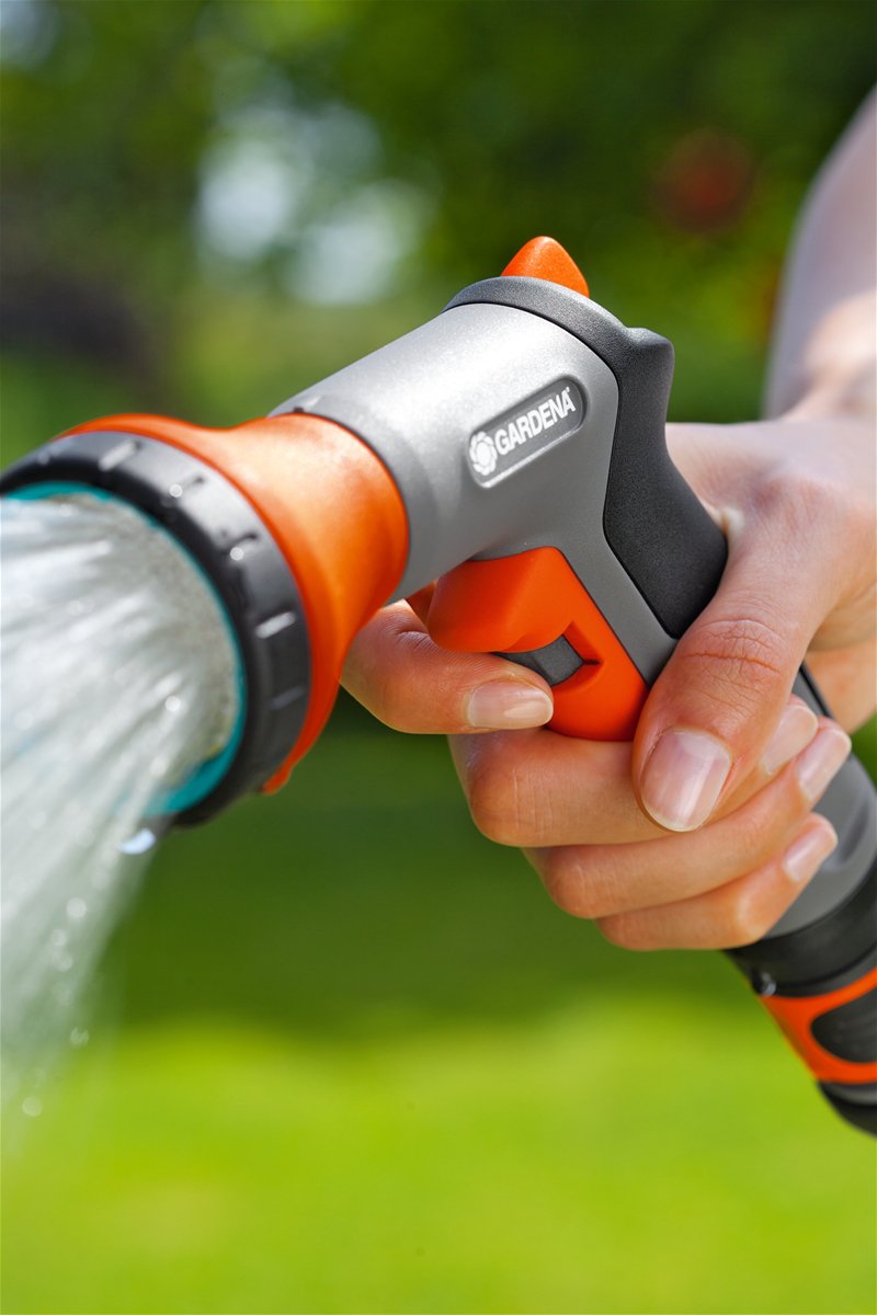 Gardena 18311-20 Pistola De Pulverización De Agua O Boquilla Pistola Pulverizadora De Agua Para Jardín Gris, Naranja
