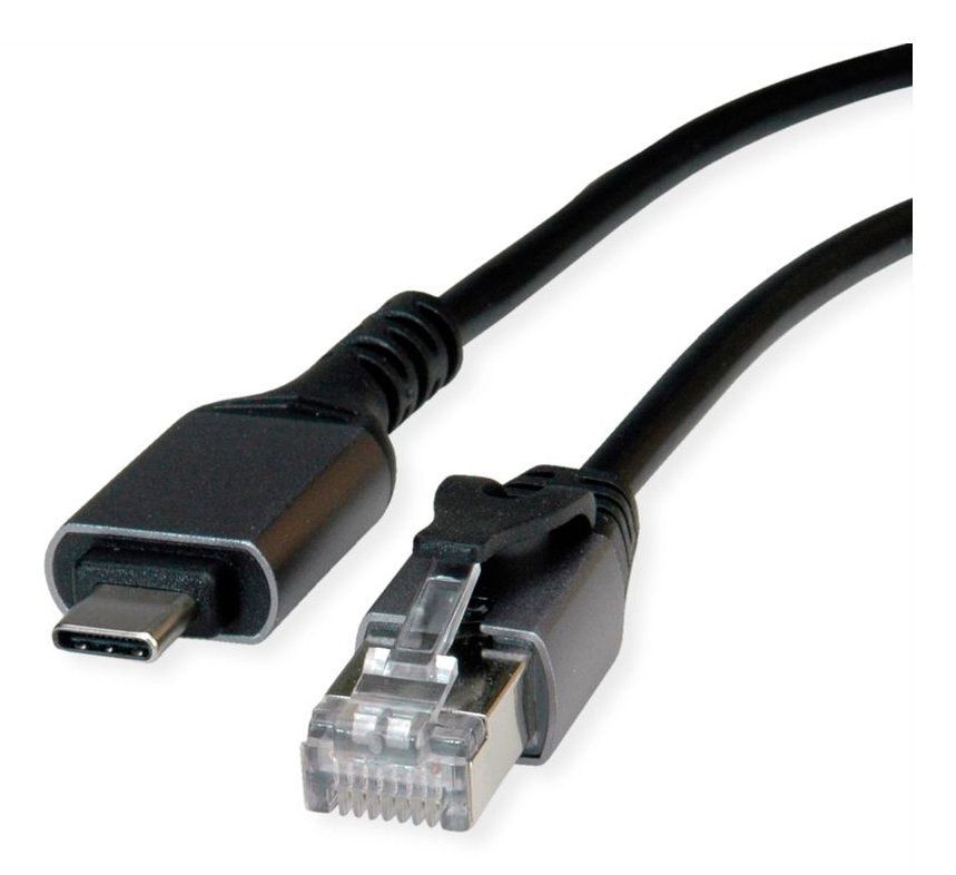 Value Usb 3.2 Gen 2 Typ C Zu Gigabit Ethernet Konvertercable, Schwarz, 1 M