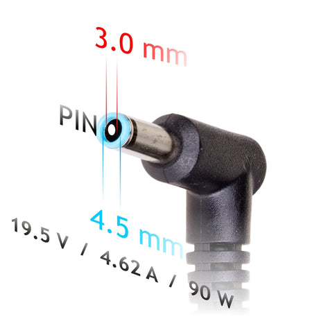 EAN 5901720131690 - Akyga notebook power adapter AK-ND-26 19.5V/4.62A 90W 4.5x3.0 mm + pin HP adaptador e inversor de corrien imagen 3