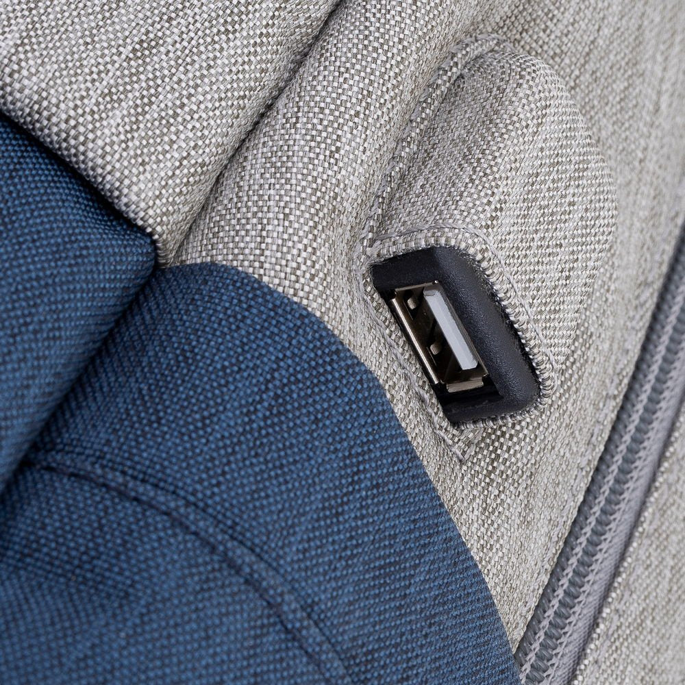 Mochila Riva Nb Prater 17.3" 7567 Gris/Azul Oscuro