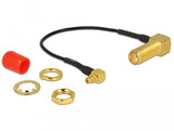 Cable De Antena Delock Sma 90 ° (Enchufe Para La Instalación)> Mmcx 90 ° Enchufe, Adaptador Gris/Dorado, 10 Cm 89626