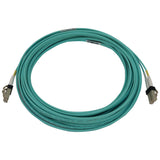 Eaton Tripp Lite   400g Multimode 50/125 Om3 Switchable Fiber Optic Cable (Duplex Lc-Pc M/M), Lszh, Aqua, 10 M (32.8 Ft.)