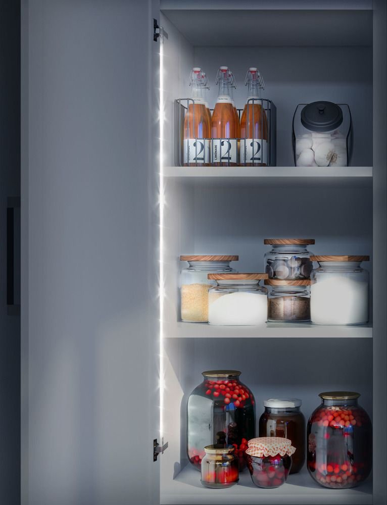 Ansmann 1600-0436 Tira De Led De 2 M Con Sensor Crepuscular Y De Movimiento Pir, Iluminación De Armario Led, Incluidas 4 Pilas Aaa