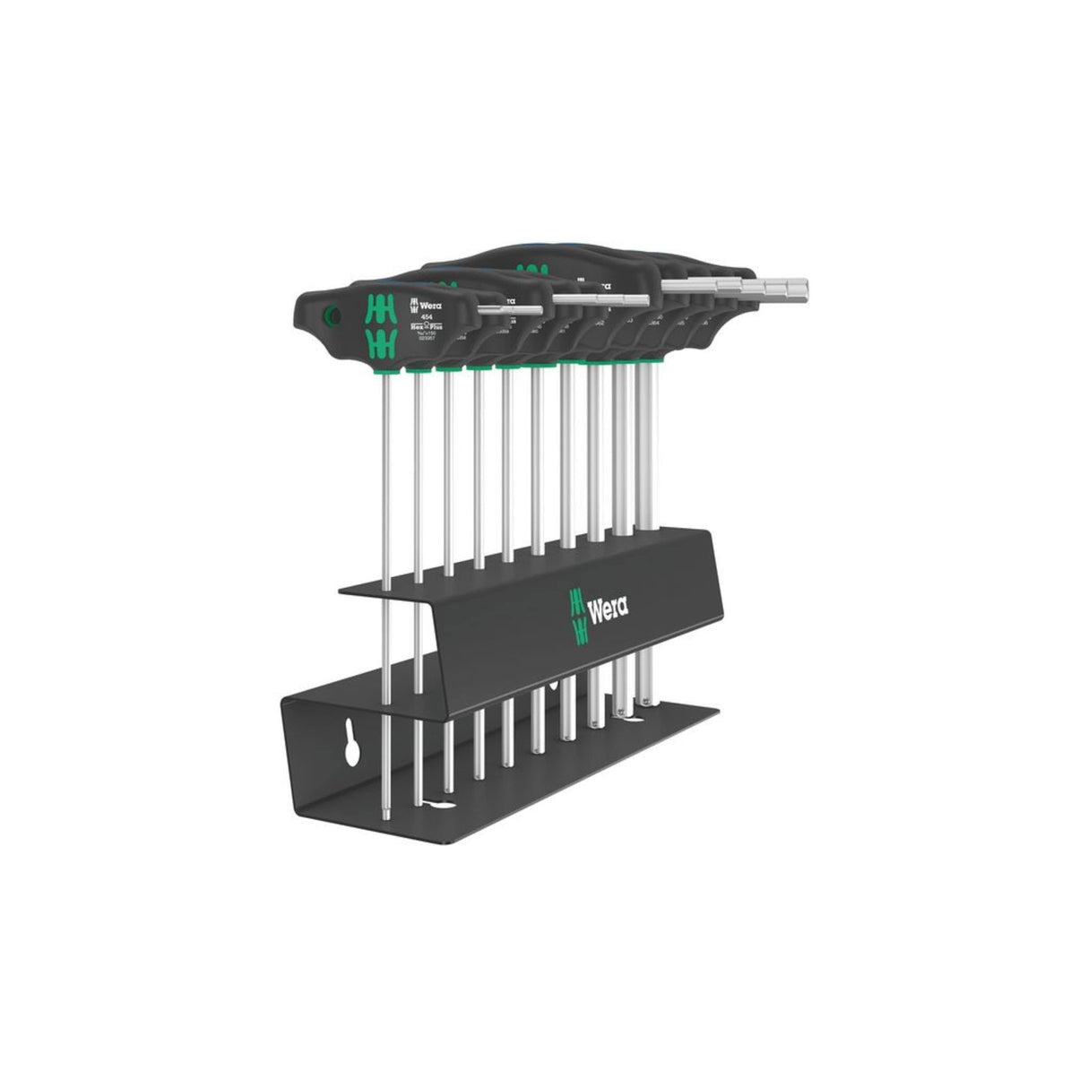 Wera 454/10 Hf Juego Imperial 2 Destornilladores Mango En T + Cremallera, 10 Piezas 05023454001