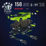 Puzzle 3d 158 Elementów Samochód Lamborghini Huracan Evo Verde