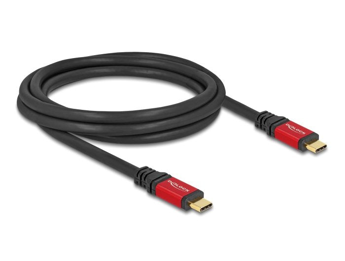 Delock 80041 Cable Usb 2.0 Usb Type-C Macho A Macho Pd 3.0 100 W E-Marker 2 M Rojo Metal