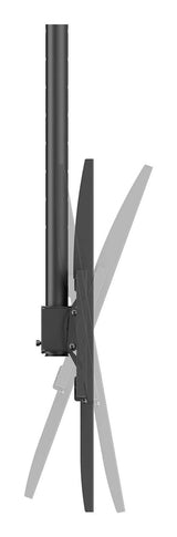 Aisens Soporte De Techo Pro Giratorio, Inclinable, Extensible Y Nivelable Para Monitor/Tv 80kg De 50-100, Negro
