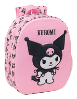 Mochila 3d Kuromi Hello Kitty 33cm
