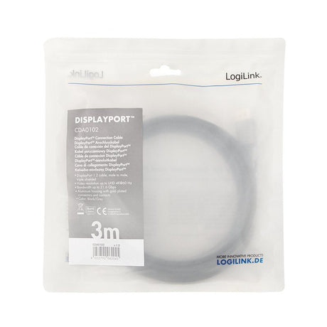 EAN 4052792062045 - LogiLink CDA0102 cable DisplayPort 3 m Gris, Negro imagen 3