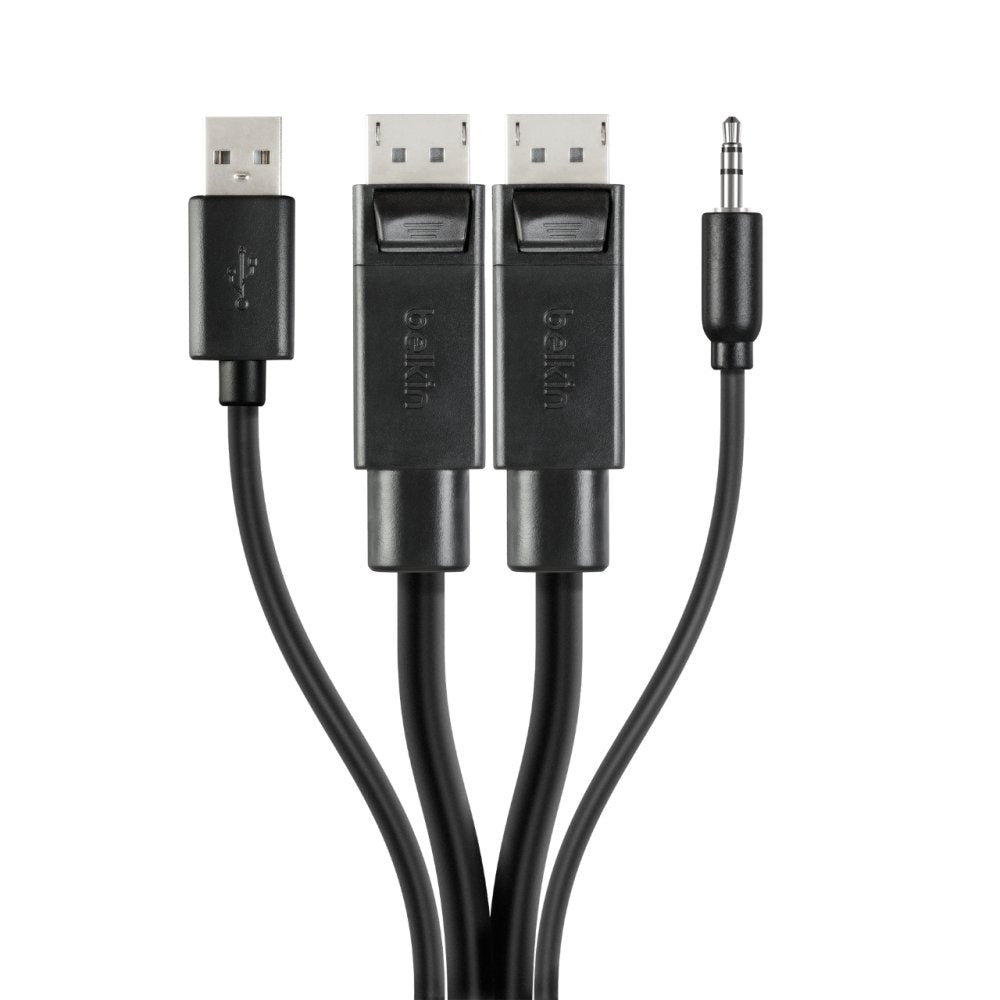Belkin-Câble 1.8 M Negro Displayport+Us