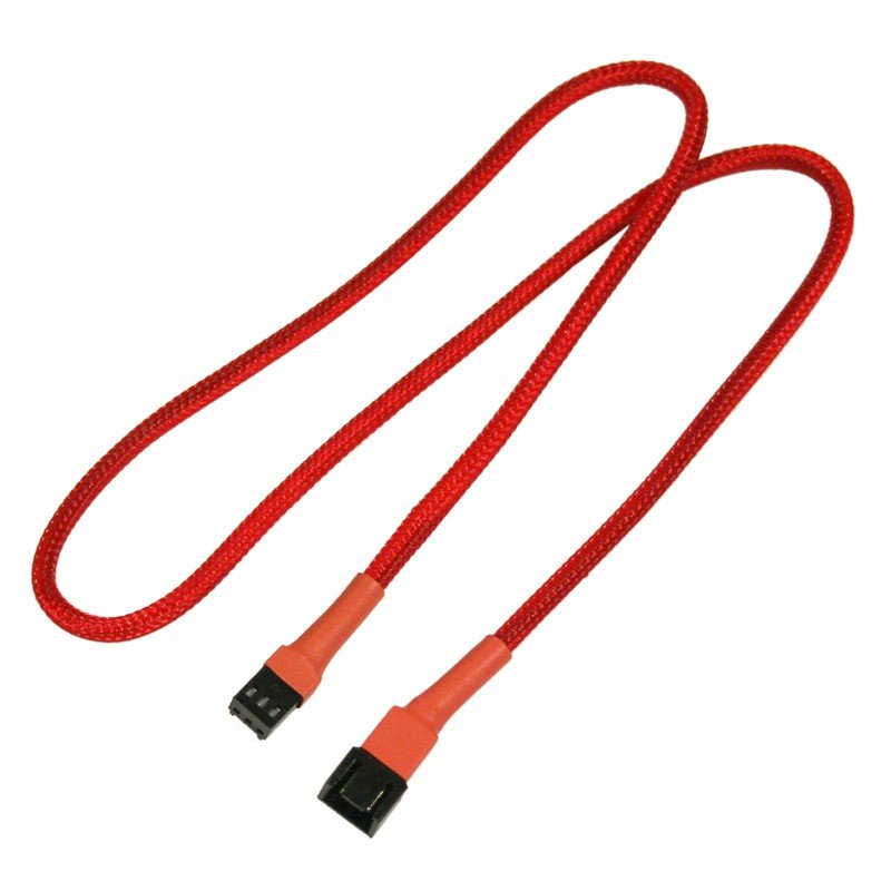 Cable De Extensión Nanoxia De 3 Pines, 60 Cm, Rojo