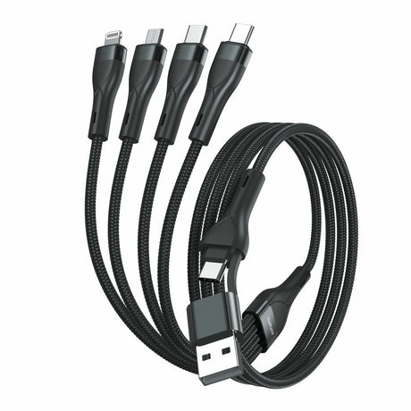 EAN 4252011908172 - 4smarts 541023 cable USB 1,2 m USB A/USB C USB C/Micro USB-A/Lightning Negro imagen 2