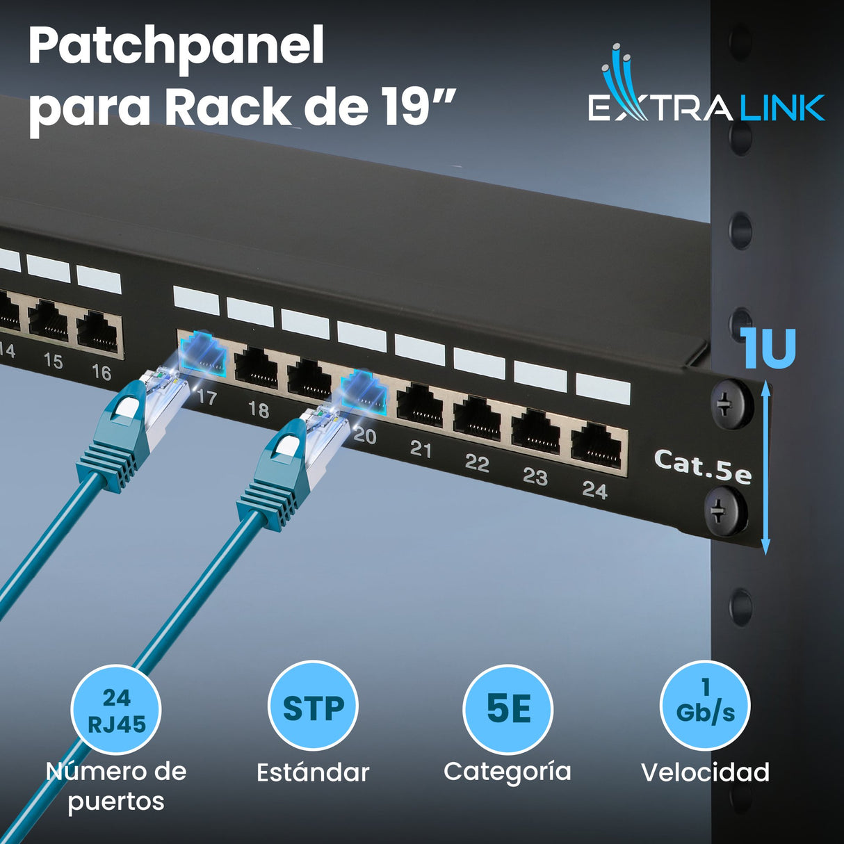 EAN 5902560369823 - Extralink EX.9823 panel de parcheo 1U imagen 14