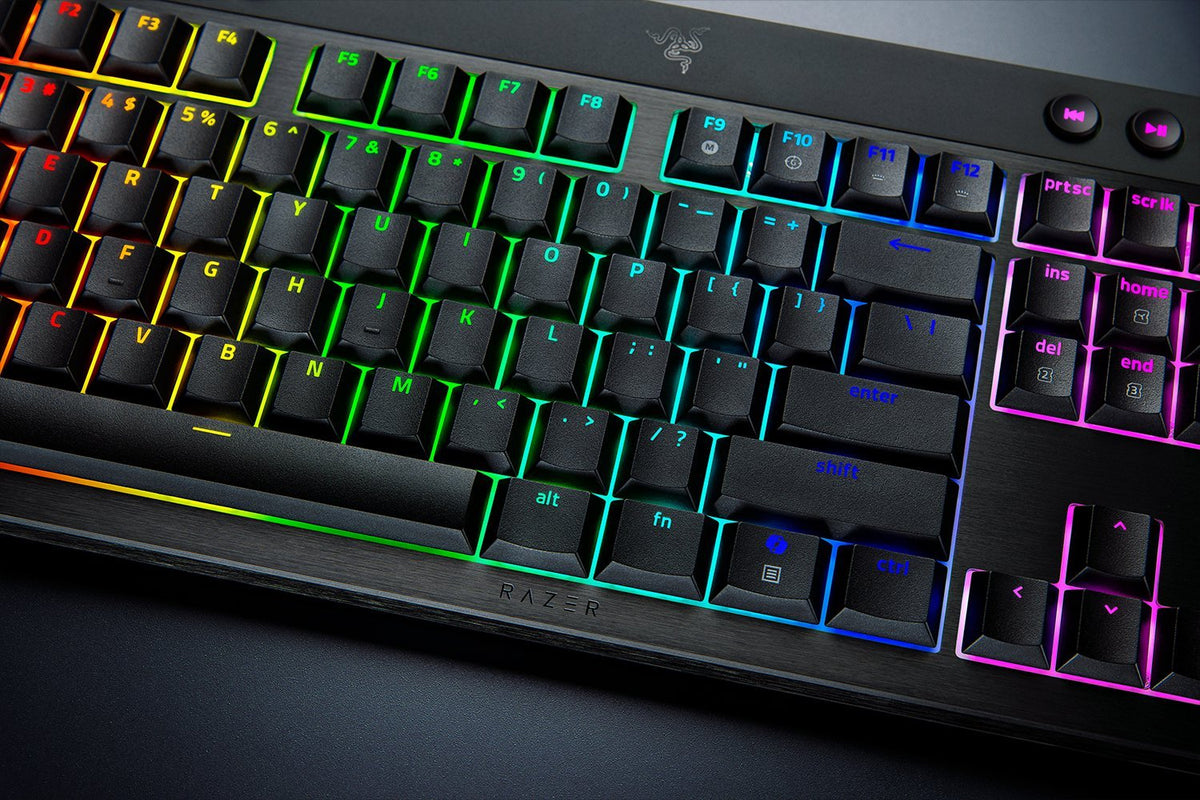 Razer Blackwidow V4 Low-Profile Tenkeyless Hyperspeed Amarillo Switch Keyboard - Us Layout