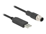 Delock 64257 Cable De Conexión Serie M12 Con Chipset Ftdi, Usb 2.0 Tipo-A Macho A M12 Rs-232 Macho Codificación A 8 Pines 1,8 M Negro