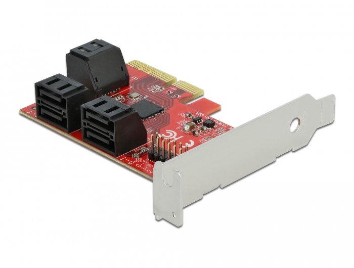 Tarjeta Delock Sata Pci Express X4 De 6 Puertos - Factor De Forma De Perfil Bajo
