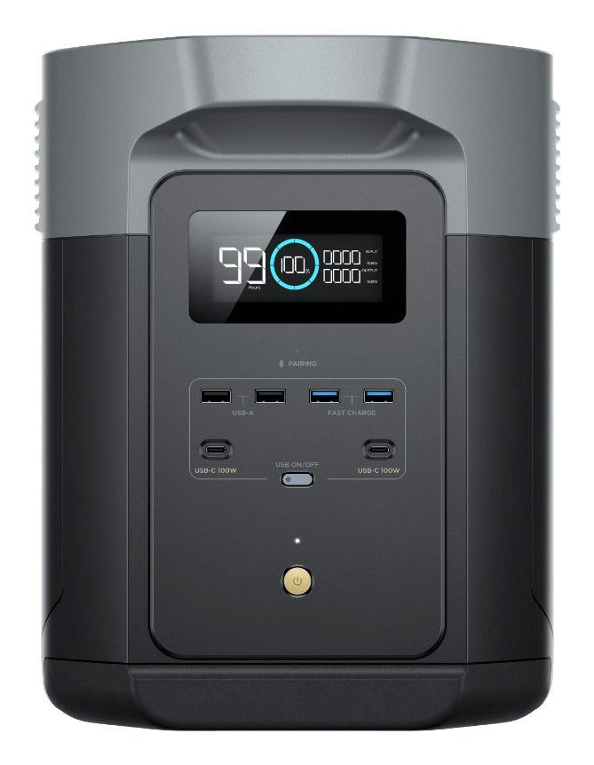Ecoflow Delta 2 Max, Estación De Energía Portátil Negra, 2048 Wh, X-Boost 3100 W, Batería Lfp 604772