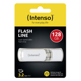 Pendrive Intenso Flash Line 128 Gb Usb Tipo C 3.2 Gen 1 (3.1 Gen 1) Blanco