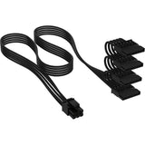 Corsair Cable Sata Power, 750mm, Individ. Sleeved, Negro