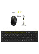 Port Designs Mouse And Keyboard 2in1 Robust And Long-Lasting Keyboard Ergonomic And Ambidextrous Mouse Wireless 2.4ghz Usb-A/Usb-C