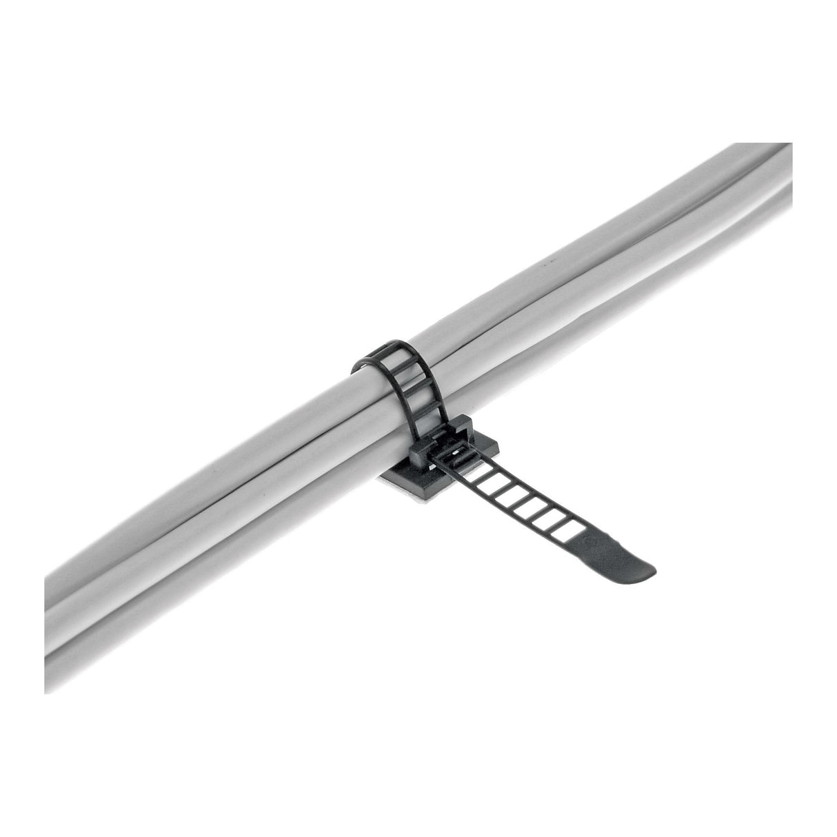 Abrazadera De Cable Ajustable Inline 64mm Negro 10uds