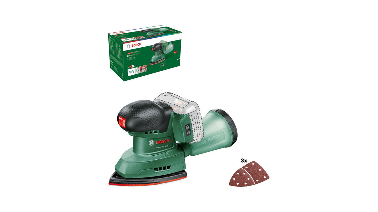 Bosch Bricolaje Y Jardín Lijadora Múltiple Inalámbrica Easysander 18v-8 Verde/Negro, Sin Batería Ni Cargador, Power For Alliance