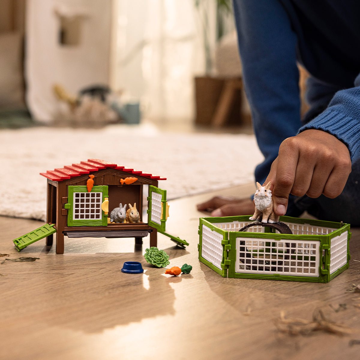 Figura De Juguete De Conejera Schleich Farm World   42728