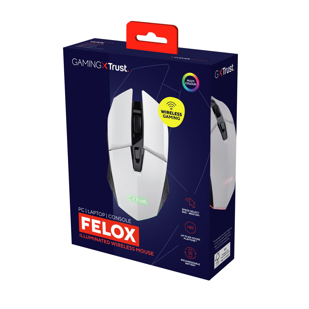 EAN 8713439250695 - Trust GXT 110 FELOX ratón Juego mano derecha RF inalámbrico Óptico 4800 DPI imagen 6