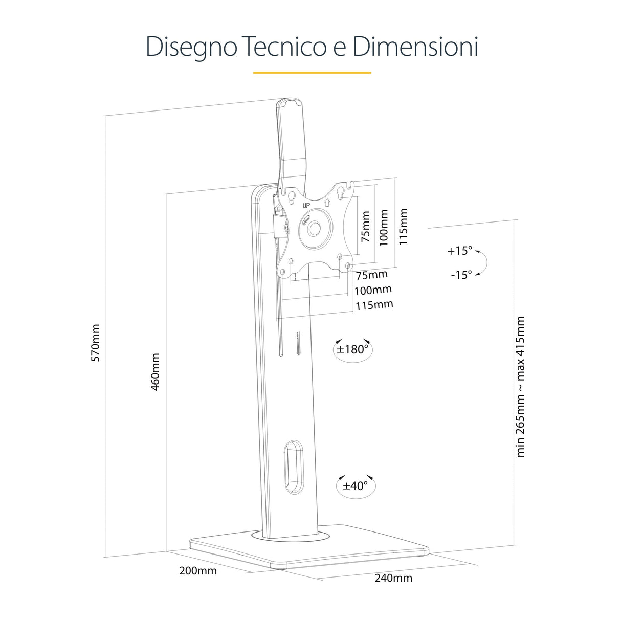 EAN 0065030891868 - StarTech.com FPPNEUSTND soporte para monitor 86,4 cm (34") Negro imagen 23